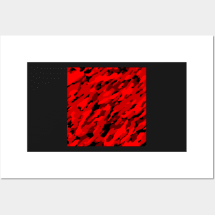 Red Camouflage Posters and Art